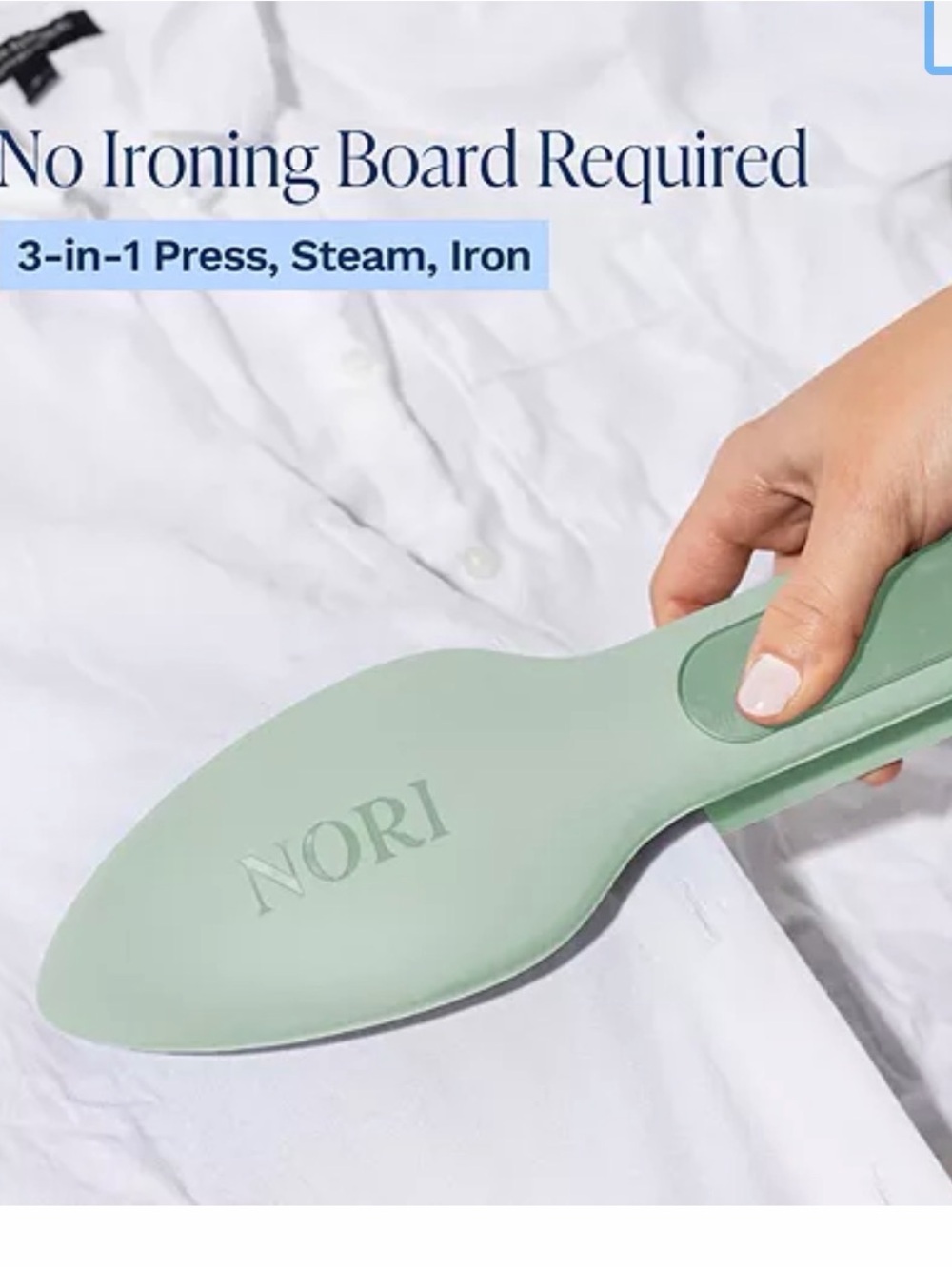 Nori iron / steamer in mint green